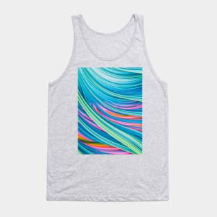 Blue Daylight Abstract Art Strands Tank Top